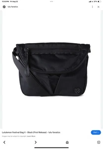 Black Lululemon Festival Bag New W/O Tags Water Resistent, Comfortable Crossbody - Picture 1 of 3