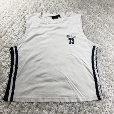 Camisa Pepe Jeans De Colección Para Hombres L Camiseta sin Mangas Londres 73 Calle Urbana Retro Patinador Y2K Foto 1 de 4