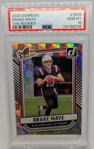 2024 Panini Donruss Football Drake Maye The Rookies #TR39 RC PSA 10 - Patriots - Bild 1 von 3