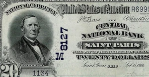 1902 $20 The Central NB of Saint Paris Ohio Ch#8127 DATE BACK PCGS 63 PPQ (EIJ) - Picture 1 of 4