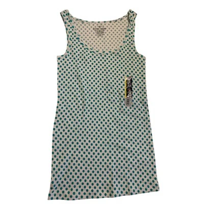 NWT Faded Glory Y2K Tank Top Womens Size Large Polka Dot Stretchy Artsy Fairy   - Image 1 of 4
