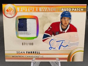 2023-24 SP Authentic SEAN FARRELL Future Watch Auto Patch 071/100 #112 Rookie - Picture 1 of 3