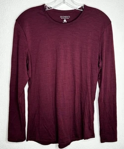 Segments Shirt Damen Large weinrot Langarm 100% Merinowolle Basisschicht leicht - Bild 1 von 9