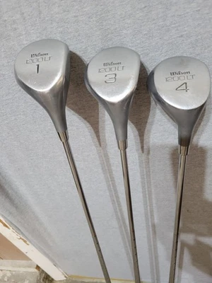 Wilson 1200 LT Driver,  3 Wood & 4 Wood Set with V2 Stiff Flex Steel Shaft - Image 1 of 4