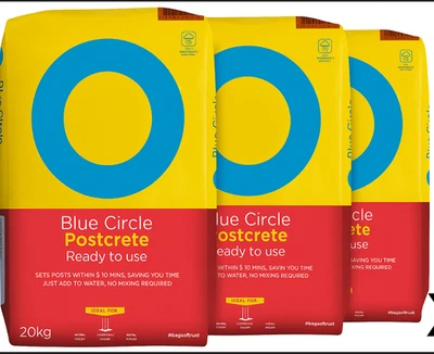 3 x Blue Circle Postcrete Ready To Use 20KG - Bulk Discount