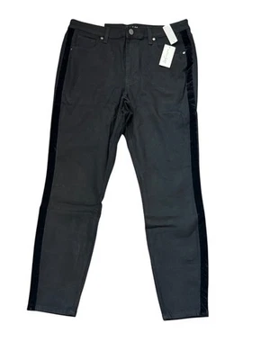 Maison Jules Womens Black Skinny Ankle Pants Size 14/32 High Rise Slim Fit - Image 1 of 4