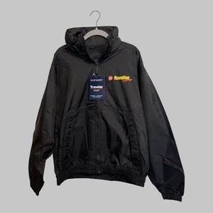 Swingster Vintage Texas Havoline Racing Jacket Travel Windbreaker Rare Hooded L - Picture 1 of 12