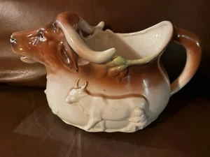 Vintage Ceramic Water Buffalo Gravy Creamer/Pitcher - Picture 1 of 19