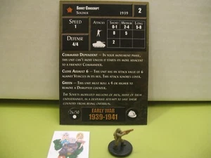 =Axis & Allies Miniatures EARLY WAR Soviet Conscript with card 26/50= - Picture 1 of 1