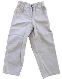 Landsend Kids Boy's Elastic Waist Off White Pant Cotton Trouser L-23" - Picture 1 of 3