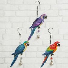 Hanging Metal Parrot Plaque - Garden / Home Bird Sign Decoration