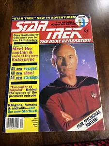 VINTAGE Star Trek NG Magazine Meet Cpt+Crew Posters Vol 1 87-88 Season - Picture 1 of 1