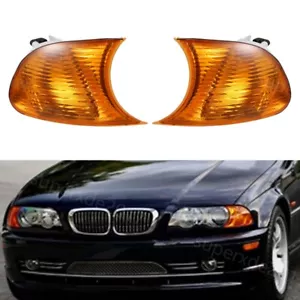 Juego de intermitentes delanteros amarillos luz de esquina para BMW Serie 3 E46 Coupe Cabrio 1998-2001 - Imagen 1 de 7