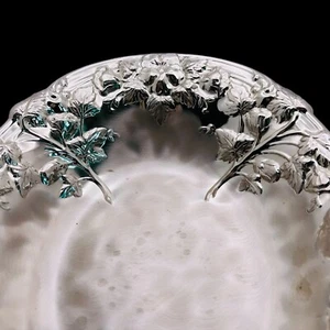 WMF Ikora Footed Dish Silver Plated Floral Raised Art Deco West Germany Vintage - Picture 1 of 9