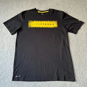 NEW Nike T Shirt Mens Medium Blue Dri-Fit Graphic Livestrong Casual Outdoor - Picture 1 of 11