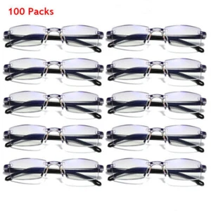 100 Packungen Herren Lesebrillen Randlos Blaulicht Blockierend Lesebrille Posten +1,0~4,0 - Bild 1 von 17