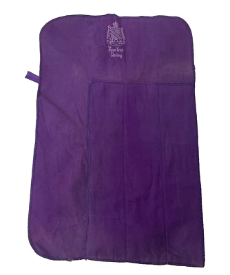 Rollo antideslustre púrpura para piezas largas para servir o cuchillos, 3 ranuras, 11,25" x 6" Foto 1 de 4