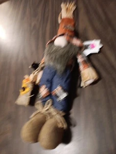 New Unique Weighted Feet Gnome Free Standing 12" Fall Theme - Picture 1 of 13