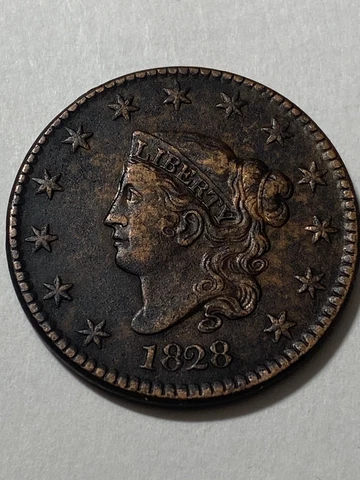 1828 coronet head large cent Cover