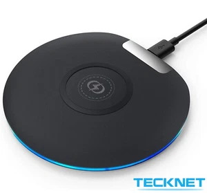 Tecknet Fast Wireless Charger Charging Pad For iPhone 16 15 14 13 12 X & Samsung - Picture 1 of 9