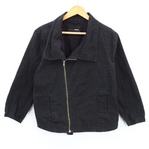 Hurley Asymmetrical Jacket Women's Casual Black Long Sleeve Cropped Full Zip XL - Picture 1 of 7