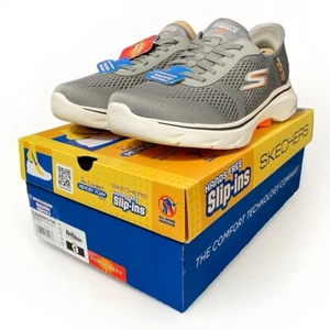 Skechers Go Walk 7 Hands Free Slip Ins Mens Size 9 Gray Shoes Memory Foam 216648 - Picture 1 of 13