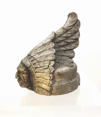 De colección Pontiac Indian Head 3.75" tapa radiador capó adorno / como está Foto 1 de 4