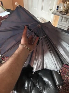 Umbrella Hat.  Chinmor 26” diameter umbrella hat dark blue. - Picture 1 of 4