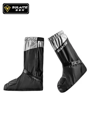 Cubiertas para zapatos de lluvia de motocicleta impermeables reflectantes cubrezapatos protectores de ciclismo Foto 1 de 4