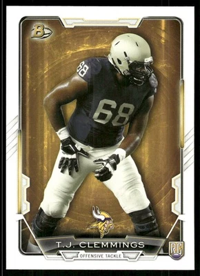 2015 Bowman T.J. Clemmings Rookie #77 Minnesota Vikings - Image 1 of 2