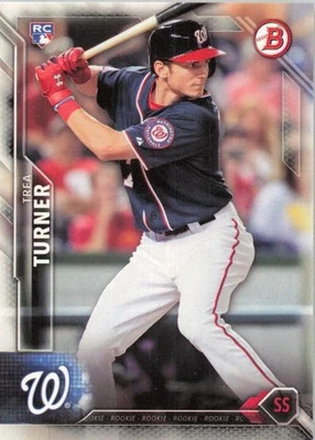 Bowman Baseball #130 Trea Turner Washington Nationals RC 2016 Foto 1 de 2