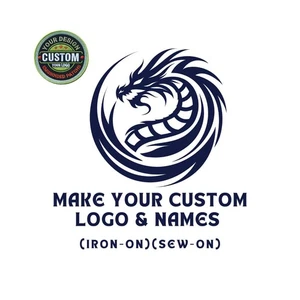 Embroidered Patch Custom Logo Design – Iron-On Sew-On Personalised Badge 4 x 4'' - Picture 1 of 6