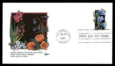 Mayfairstamps US FDC 1992 Ohio variety of flowers First Day Cover aau_48831 - Image 1 of 2