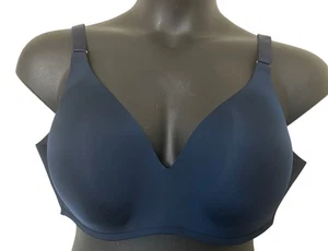 Soma Navy Blue Wireless Lightly Lined Full Coverage Bra 44D Adjustable Straps Ba - Picture 1 of 9