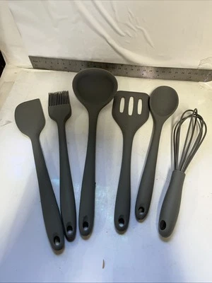 Mini Kitchen Utensils Set of 6 Grey - Image 1 of 4