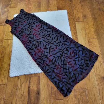 Vestido para mujer Y2K años 90 Whimsigoth mediano terciopelo transparente agotado seda romántica oscura Foto 1 de 4