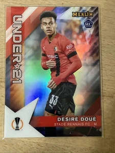 2022-23 Topps Merlin UEFA Club Competitions - U21 Stars Desire Doue Rookie RC - Imagen 1 de 2