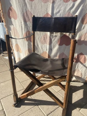 MOGENS KOCH INTERNA DENMARK SEMI FOLDING LEATHER SAFARI CHAIR ROSEWOOD (1960'S?) - Image 1 of 4