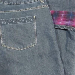Natural Reflections Flannel Lined Bootcut Denim Jeans Size 18 - Picture 1 of 9