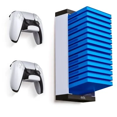 Video Game Case Storage Shelf & Controller Wall Mount Holders for PS4 PS5 Xbox - Image 1 of 4