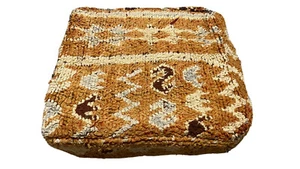 Vintage Moroccan Boujad floor Cashion inspired from old Boujad rug lovely poof - Picture 1 of 8