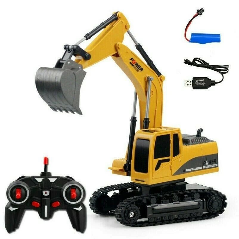 Electric Remote Excavator Toy Engineering Vehicle Digger Metal Truck 1:24 NLK - Image 1 of 4
