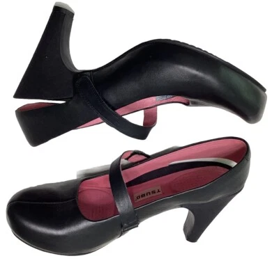 *TSUBO ACREA Mujer’s Talla 9 US/40 Tacones con Cordones Zapatos de salón Cuero Negro Foto 1 de 4
