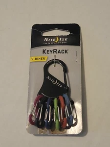 Nite Ize NIKRK-03-01 Portachiavi a clip nero con 6 piner a S di diversi colori - Foto 1 di 6