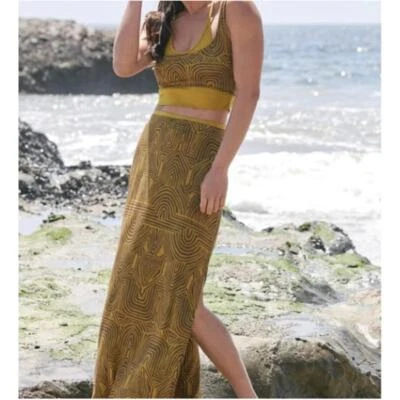 Conjunto de Garla de Práctica Diaria Anthropologie - Solo Falda - Maxi Jersey Geo Tribal S Foto 1 de 4