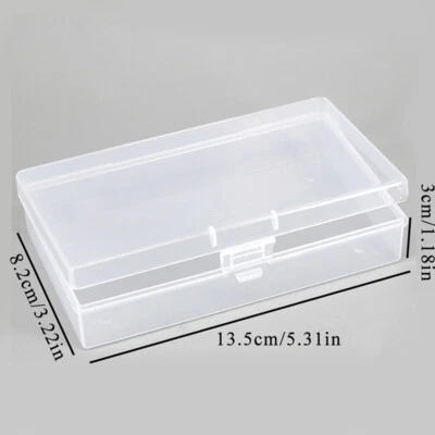 Rectangle Clear Plastic Small Box Hook Jewelry Earplugs Container Storage Case✔ - Image 1 of 4