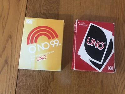 VINTAGE 1979 & 1980 UNO & O’NO 99 INTERNATIONAL CARD GAMES COMPLETE W/RULES - Image 1 of 4