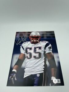 Willie McGinest Signed 8x10 Photo New England Patriots  BAS STICKER ONLY