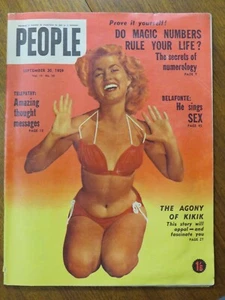 People magazine September 30, 1959 - telepathy, Kikik murder, Belafonte - Picture 1 of 5