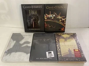 Game Of Thrones: The Complete Season 1 & 2 Are Open, 3,4 & 5 DVD SET Brand NEW! - Picture 1 of 8